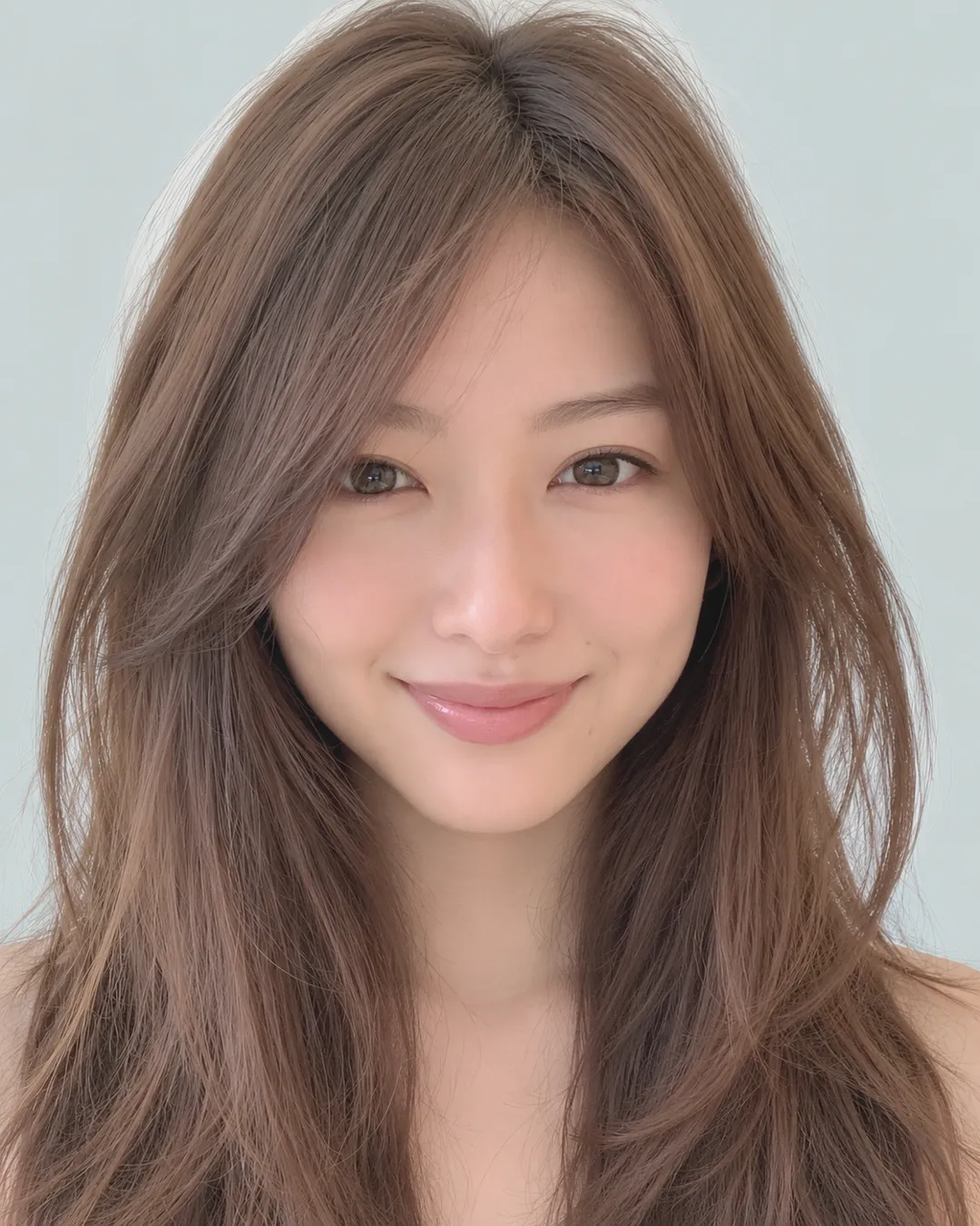 内扣层次加碎发(巧克力棕)