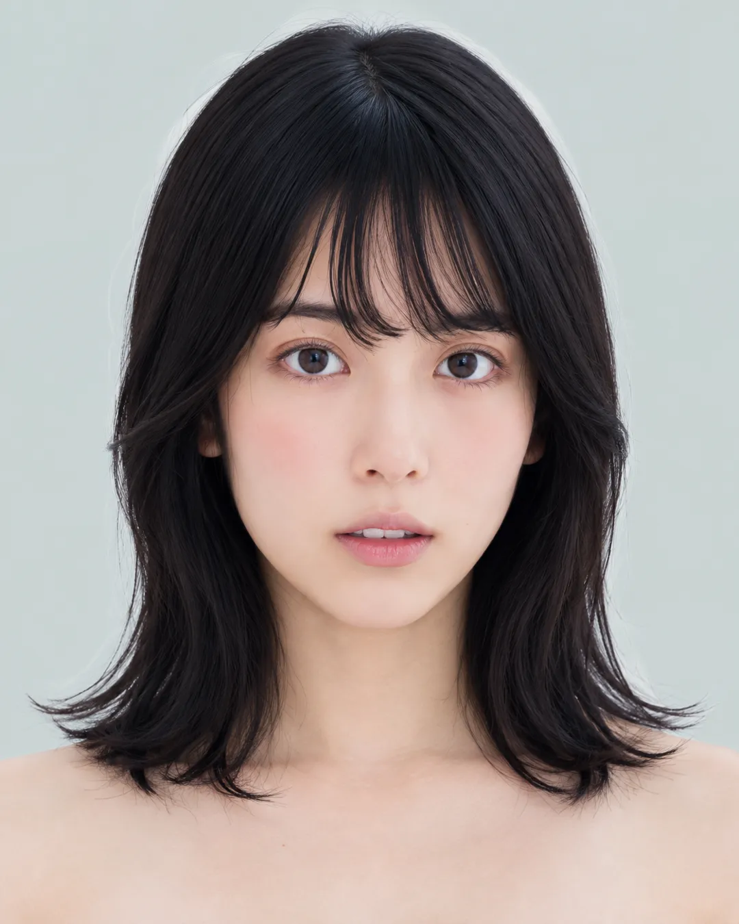 中长发 · 正脸