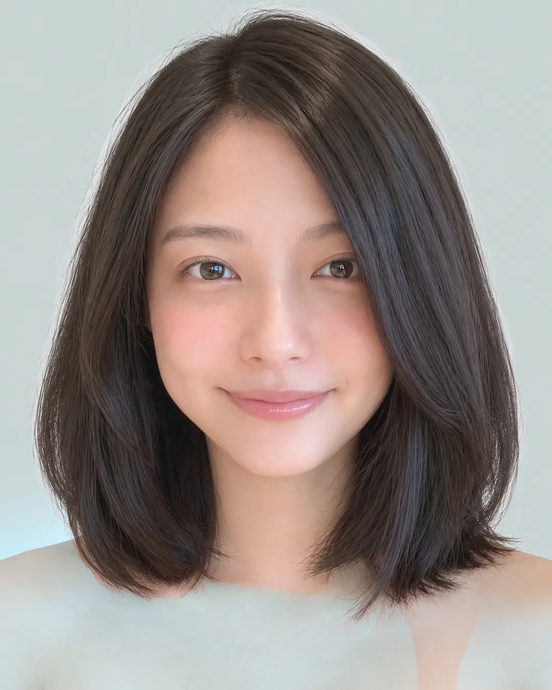 前长后短菱形短波波(黑发)