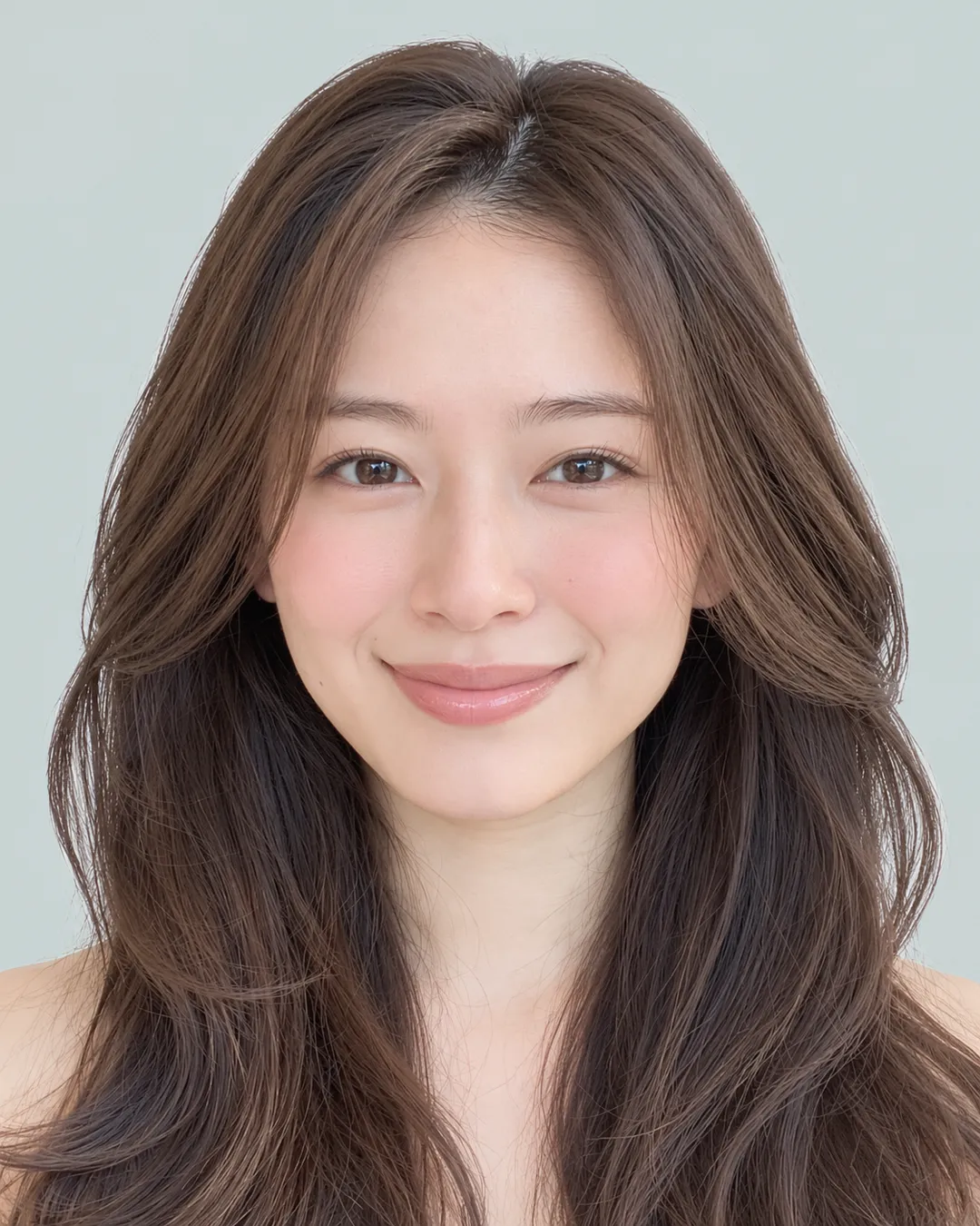 内扣层次加碎发(巧克力棕)