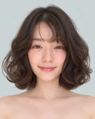 螺旋烫短波波（黑发）