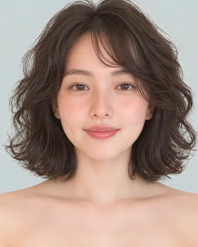 螺旋烫短波波（黑发）