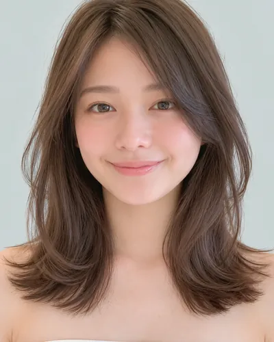 内扣层次加碎发（巧克力棕）